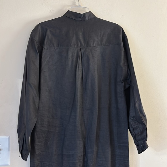 Joan Leslie By Kasper Brown Linen Lagenlook Midi Length Dress Size 12 - Picture 5 of 8